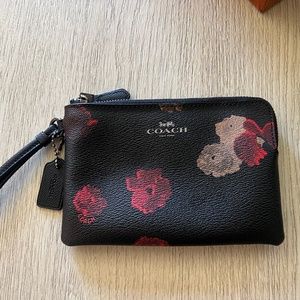 Coach floral wristlet
